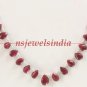 Designer natural ruby gemstone & silver necklace