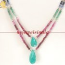 Natural emerald,sapphire & ruby gemstone Necklace