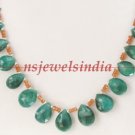 stunning Natural citrine  & emerald gemstone Necklace
