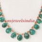 stunning Natural citrine  & emerald gemstone Necklace