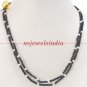 2 strand natural pearl gemstone & silver necklace
