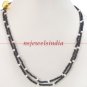 2 strand natural pearl gemstone & silver necklace