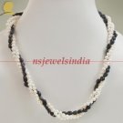 stunning Natural pearl & labradorite gemstone necklace