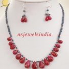 Designer Natural Ruby & tanzanite Gemstone Necklace