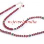 Emerald & Ruby Gemstone Beads With silver necklace