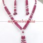 Handcrafted natural red ruby gemstone necklace