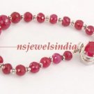Handmad natural red ruby gemstone bracelet
