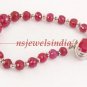Handmad natural red ruby gemstone bracelet