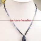 Stunning natural shaded sapphire gemstone nemcklace