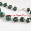 Handcrafted natural green emerald gemstone bracelet