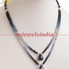 Designer natural shaded sapphire gemstone nemcklace