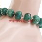 Natural Emerald beads gemstone & silver Bracelet