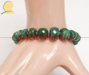Handmade Natural Emerald beads gemstone Bracelet