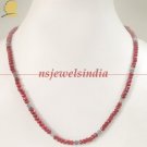 Stunning natural ruby & sapphire gemstone necklace
