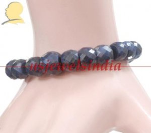 Handmade natural sapphire beads gemstone bracelet