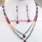 Blue sapphire,Green emerald & Red ruby gemstone string