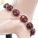Handcrafted natural cabochon ruby gemstone bracelet