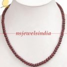Handmade Natural cabochon ruby beads gemstone necklace