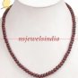 Handmade Natural cabochon ruby beads gemstone necklace