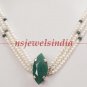 stunning natural fresh water pearl gemstone necklace