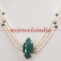 stunning natural fresh water pearl gemstone necklace