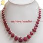 fresh water pearl & ruby gemstone with silver necklace