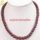 Magnificent natural ruby beads gemstone necklace