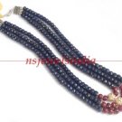 magnificent sapphire & ruby beaded gemstone necklace