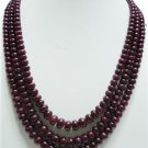 3 strand Natural Cabochon Ruby Gemstone String Beads