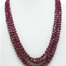 4 strand faceted Ruby Gemstone briolette beads Necklace