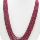 7 String Stunning Natural Cutting Ruby Beaded Necklace