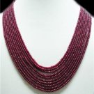 Stunning Natural Cabochon Ruby Beads heavy Necklace ! !