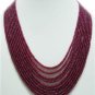 10 Stunning Natural Cabochon Ruby Beads String Necklace