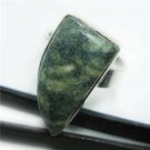 6.41gms Handcrafted natural agate gemstone silver ring