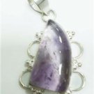 11.93gms Naturale amethyst gemstone silver pendant