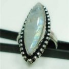 7.18gms Handcrafted natural onyx gemstone silver ring