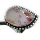 7.42gm Natural natural onyx gemstone silver ring