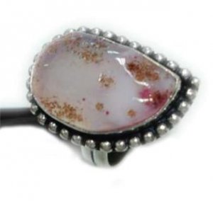 7.42gm Natural natural onyx gemstone silver ring