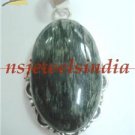 16.70gms Handmade Natural agate gemstone silver pendant