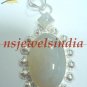 12.64gms Designer natural onyx gemstone silver pendant