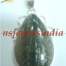 17.77gms Handcrafted agate gemstone & silver pendant