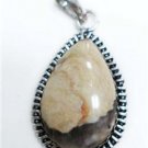 13.47gm Handmade Natural agate gemstone silver pendant