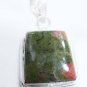 13.28gm Handmade naturale agate gemstone silver pendant