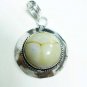 8.54gms Handmade Natural agate gemstone silver pendant
