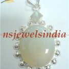 15.28gms Designer  natural onyx gemstone silver pendant