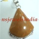 17.09gms Designer Natural agate gemstone silver pendant