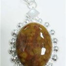 20.71gm Stunning naturale agate gemstone silver pendant