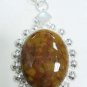 20.71gm Stunning naturale agate gemstone silver pendant