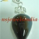 20.59gms Handmade natural onyx gemstone silver pendant