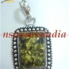 9.29gms Handcrafted natural gemstone silver pendant